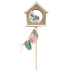 Spring wooden pick 10 cm + skewer 1 piece house