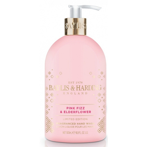 Baylis & Harding Pink Fizz and Linden Flower liquid hand soap dispenser 500 ml