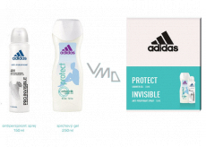 Adidas Pro Invisible antiperspirant deodorant spray for women 150 ml + shower gel 250 ml, cosmetic set