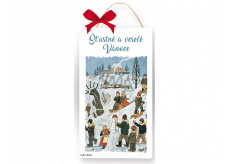Nekupto Wooden sign Josef Lada Merry Christmas 20 x 12 x 0,5 cm