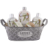 Bohemia Gifts Coconut Hair Shampoo 250 ml + shower gel 250 ml + bath foam 500 ml + sparkling bomb 100 g + toilet soap 100 g + tin, cosmetic set