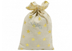 Cloth bag with gold stars 20 x 32 cm