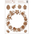 Window foil without glue gingerbread wreath 30 x 42 cm
