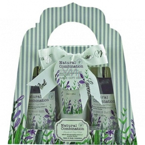 Salsa Collection Lavender, sage and mint shower gel 100 ml + bath foam 100 ml + body cream 50 ml, cosmetic set in a paper bag