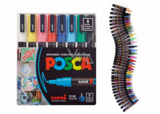 Posca Universal set of acrylic markers 0,9 - 1,3 mm Basic colours 8 pieces PC-3M