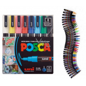 Posca Universal set of acrylic markers 0,9 - 1,3 mm Basic colours 8 pieces PC-3M