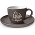 Nekupto Kafetearie espresso cup with saucer dark Time for coffee... anytime 100 ml