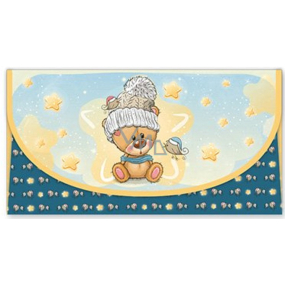 Nekupto Wish Money Envelope Christmas Teddy Bear 116 x 220 mm