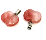 Rose Quartz Apple of Knowledge pendant natural stone 1.5 cm, stone of stones
