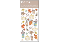 Plastic pumpkin stickers 10 x 21,5 cm