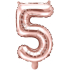 Ditipo Inflatable foil balloon number 5 pink gold 35 cm 1 piece