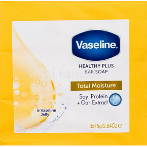 Vaseline Total Moisture Soap, 3x 75 g