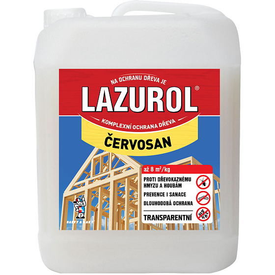 Lazurol Červosan for the control of wood-boring beetles, 5 l