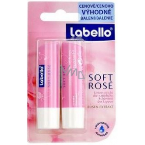 Labello Soft Rosé lip balm 2 x 5.5 g