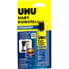 Uhu Hart Kunststoff clear waterproof adhesive for bonding hard plastics 30 g