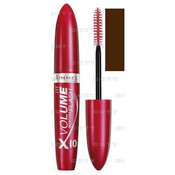 Rimmel London Volume Flash Mascara X10 10 x Volume, Brown 02 8 ml