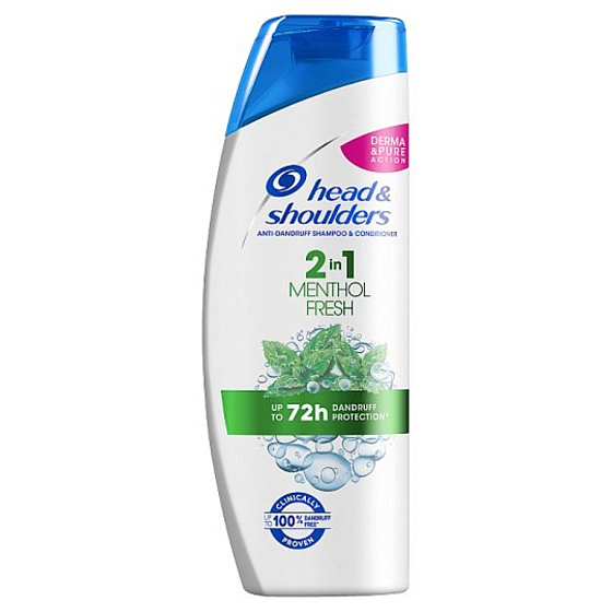 Head & Shoulders Menthol 2in1 shampoo and hair balm against dandruff 400 ml