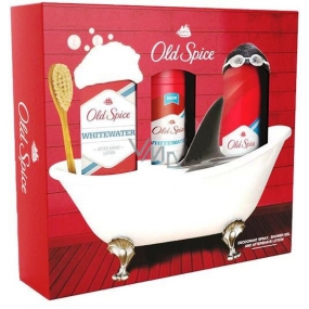 Old Spice White Water deodorant spray for men 125 ml + shower gel 250 ml + aftershave 100 ml, cosmetic set