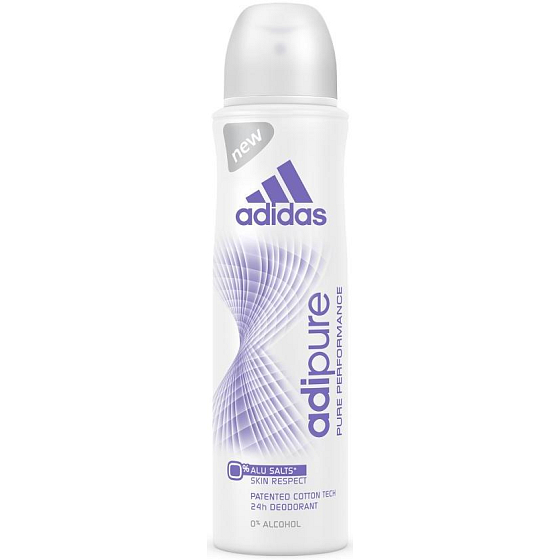 Adidas Adipure deodorant spray without aluminum salts for women 150 ml