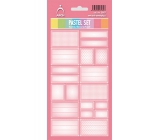 Arch Household Stickers Pastel Set Dark Pink 12 labels