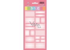 Arch Household Stickers Pastel Set Dark Pink 12 labels