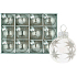 Glass flasks with silver star set of 3 cm 12 pieces
