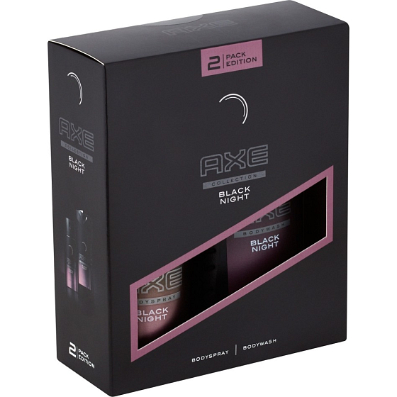 Ax Black Night deodorant spray for men 150 ml + shower gel 250 ml, cosmetic set