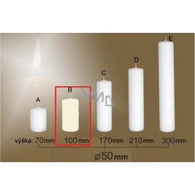 Lima Gastro smooth candle ivory cylinder 50 x 100 mm 1 piece