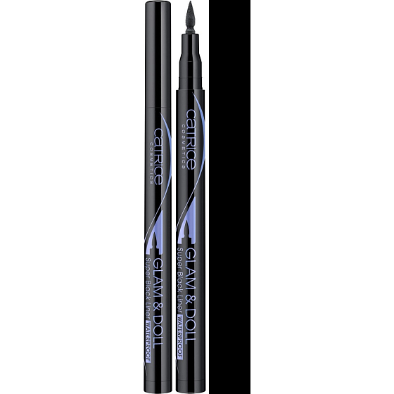 Catrice Glam & Doll Super Black Liner waterproof eyeliner in pen 010 Super Black Waterproof 1 ml