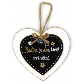 Nekupto Pets wooden sign Family is a gift that lasts forever 12 x 12 cm