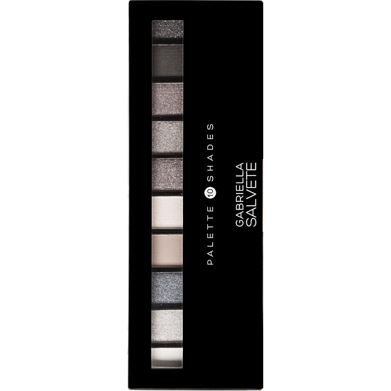 Gabriella Salvete Palette 10 Shades eyeshadow palette with mirror and applicator 03 Gray 12 g