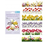 Shrink foil decoration for eggs Spring flowers 12 pieces
