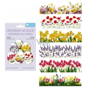 Shrink foil decoration for eggs Spring flowers 12 pieces