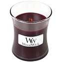 WoodWick Black Cherry - Black Cherry scented candle with a wooden wick and lid glass small 85 g