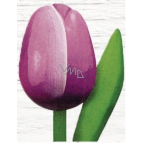 Bohemia Gifts Wooden tulip purple-white 20 cm