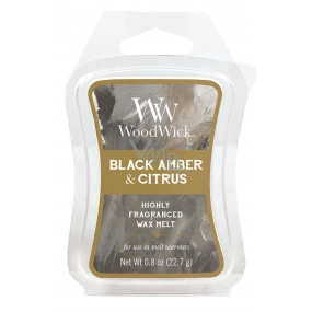 WoodWick Black Amber & Citrus - Ambergris aroma lamp 22.7 g
