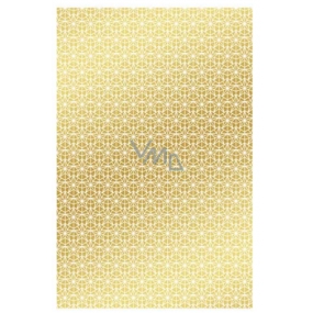 Ditipo Gift wrapping paper 70 x 200 cm gold with white ornaments