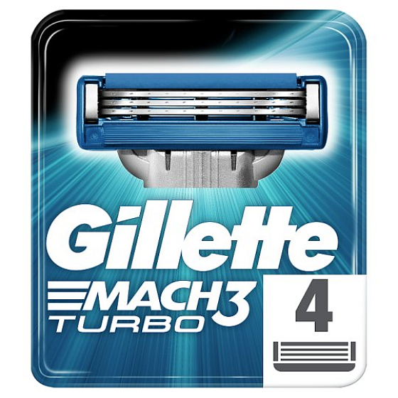 Gillette Mach3 Turbo spare head 4 pieces for men