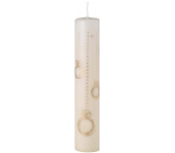Emocio Advent white candle with gold print cylinder 50 x 250 mm