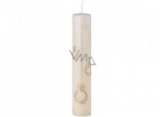Emocio Advent white candle with gold print cylinder 50 x 250 mm