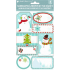 3D self-adhesive gift tags with glitter 21 x 14 cm 8 pieces