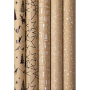 Zöwie Gift wrapping paper 70 x 150 cm Christmas Scandi Style natural black trees, mountains, deers