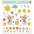 Window foil without glue Bunnies with Easter eggs 30 x 33.5 cm