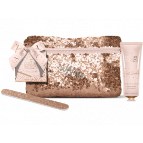 Grace Cole Sweet Vanilla & Almond Glaze hand and body cream 50 ml + nail file + cosmetic bag, cosmetic set for women