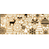 Albi Envelope greeting card Nordic motif on craft 9 x 19 cm