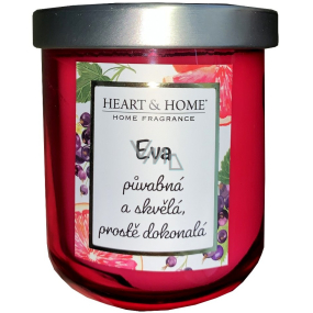 Heart & Home Fresh grapefruit and blackcurrant soy scented candle with Eva 110 g