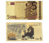 Talisman Gold plastic banknote 5 EUR