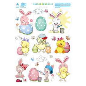 Arch Easter sticker, adhesive-free window film Easter Bunny 33 x 24 cm