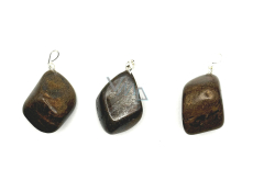 Bronzite Troml pendant natural stone, 2,2 - 3 cm, 1 piece, highly protective stone