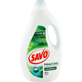 Savo Universal washing gel with biodegradable ingredients for white and coloured laundry 48 doses 2.4 l